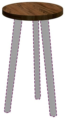 vidaXL Tischplatte Dunkelbraun Ø 30 x 2,5 cm Massivholz Eiche, Moderner runder Eichen-Tischplatte, wendbares Design, stylische Essfläche, praktisches Möbel für Wohnzimmer