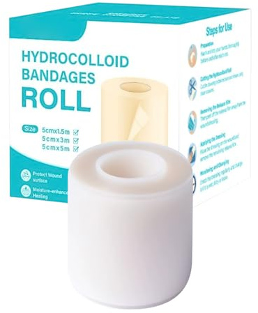 Rouleau Hydrocolloïde Pour Le Soin Des Plaies,strips Sutures Adhésives,pansement Cicatrisant,Feuilles Hydrocolloïdes Largeur 5 Cm, Patch Flexible À Découper Pour Types De Peau Voyage Natation