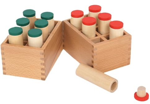Générique Cilindri Sonori Sensoriali | Educativo Interattivo in Legno,Bottiglie sonore Materiale uditivo Sensoriale,per Casa Indoor Materna Compleanno Natale Intrattenimento