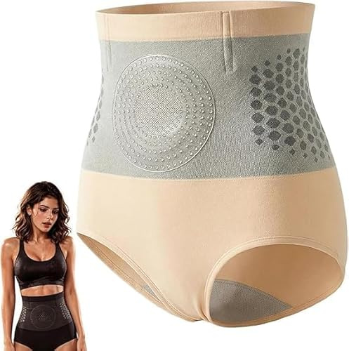 KGHYUJT Pantalones Cortos Termogénicos Reductores De Grasa Pauraju, Pantalones Cortos Reductores Pauraju, Faja Moldeadora De Cintura Alta para Mujer (Nude, M)