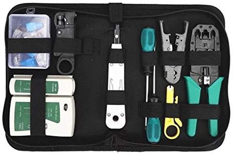 Gaobige Network Tool Kit for Cat5 Cat5e Cat6, 11 in 1 Ethernet Crimper Kit