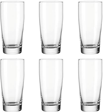 montana willi Trink-Gläser 6er Set, spülmaschinengeeignete Wasser-Gläser, Trink-Becher aus Glas, Bier-Gläser, Getränke-Set, 380 ml, 010417