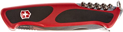 Victorinox Taschenmesser Ranger Grip 74 (14 Funktionen, Feststellklinge, Kombi-Zange, Drahtschneider) rot/schwarz