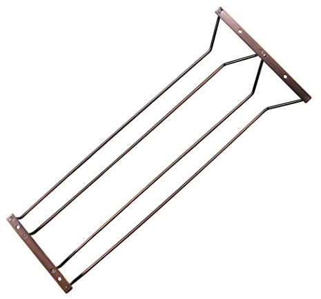 Abcsea 1 st bronsvinglashållare under möbler, hängande fotglashållare, vinglashållare, Stemware Rack, 50 cm 2 rader