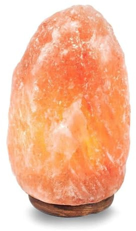 PLUS HOME Lámpara de Sal 8-10kg del Himalaya Natural + 1 Bombilla de Led de Enchufe Europeo