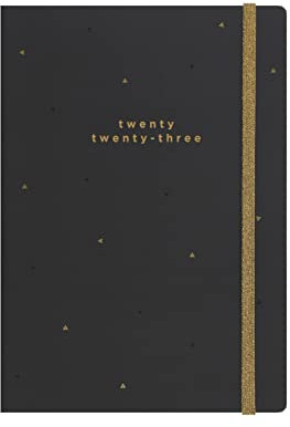 Letts of London Golden Terminplaner 2023, Wochenansicht, A5, Anthrazit, 23-082041