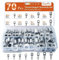 Gorffy Battery Terminal Connectors 70 Pcs, Battery Terminals Tinned Copper, Cable Lugs Bolt Hole, Crimp Battery Cable Connectors, Battery Crimp Terminals for Electric, Auto
