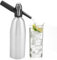 Soda Siphon 1L, Siphon für Soda aus Aluminium, 9,5×24,5×33,5 cm, Soda Maker mit Druckregler, Soda-Siphon-Kristall-Sprudelwassermaschine, für Hause Frisches Sodawasser, Cocktails, Hartes Selters