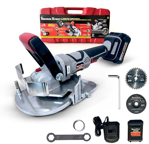 ToolTech 20V Cordless Undercut Saw Kit, 8000 RPM Jamb Saw With 4.0mAh Battery and Charger Included, For Door Jambs, Trim, Baseboard Precision Cuts and Flooring