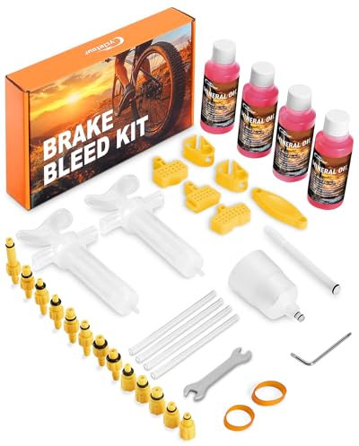 cycletour Kit Purge Frein pour Shimano, TEKTRO, TRP Les Freins Hydrauliques. Comprend de Liquide de Frein Mineral et Une Mode d'emploi (240ML)