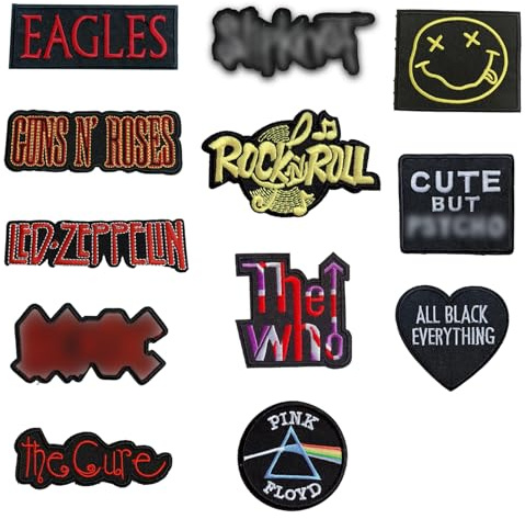 DAVBNM 12 Pieces Iron on Patches, Embroidered Iron On Patches, Repair Patch, Embroidered Applique, DIY Sew Applique, for Jackets, Jeans, Clothes, Backpacks