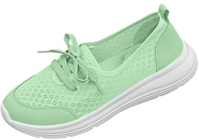 Women’s Wide Fit Barefoot Walking Shoes Zero Drop Comfort Trainers with Adjustable Strap Breathable Non-Slip Casual Shoes for Swollen or Sensitive Feet Lightweight Ladies Jogging Sneakers Green