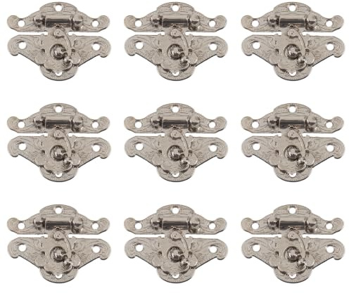 POPETPOP Boucle De Boîte Antique En Alliage Lot De 10 Fermoirs Rétro Pour Boîte À Bijoux Et Coffret Bijou Faciles À Installer Pour Bricolage Rangement Et Petite