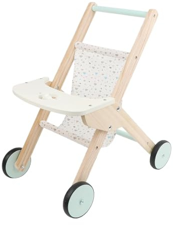 Push Walker - Kids Wood Learning Walker with Wheels | Motor Skills Development, Sensory Activities, First Steps, Role Play, Indoor Living Room, Outdoor Yard, Perfect Holiday or Birthday Gift for Boys