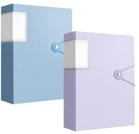 Lot de 2 Porte Documents A4, Classeur Polypropylène A4 PP avec 60 Pochettes Transparentes, Dossier de Projet de Présentation, Livre D'affichage pour École et Bureau Projets Individuels