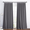 PONY DANCE Schlaufengardinen Wohnzimmer Modern H 245 x B 140 cm Thermovorhang Hitzeschutz Verdunklungsvorhänge Grau Blickdichte Gardinen 2er Set Vorhänge Schlafzimmer