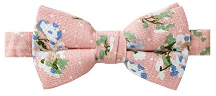 Spring Notion Boys' Cotton Floral Bow Tie 18-Light Pink M