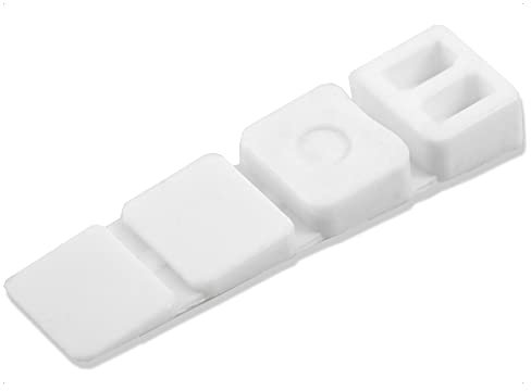 Mprofi MT® 25er Set Möbelkeile - Unterlegkeile Möbel Weiß - Ausgleichskeile Aus Kunststoff Mit Integrierten Soll - Plastikkeile für Möbel - Bruchstellen - KLB/25