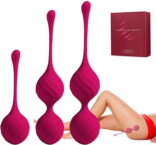 Luvsex Liebeskugeln Kegel Balls Kugeln Beckenbodentrainer 3er Set Silikon Perfekt für Sie Frauen zum Beckenbodentraining Luvsex