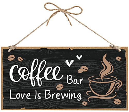 CREATCABIN Letrero de Placa de Madera Pero el Primer Letrero de Café Impreso Granos de Café de Granja Despensa Decoración de Cocina Arte de Pared Madera Rústica Decoraciones Colgantes 10 x 5 Pulgada