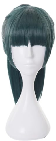Perruque pour cosplay Cheveux longs vert foncé Perruque anime pour Halloween, Fête, Carnaval, Vie nocturne, Concerts, Mariages