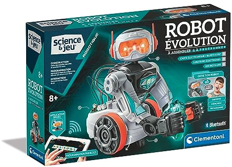 Clementoni Robot Évolution à Assembler - Robotique Programmable Bluetooth - 8 Ans+
