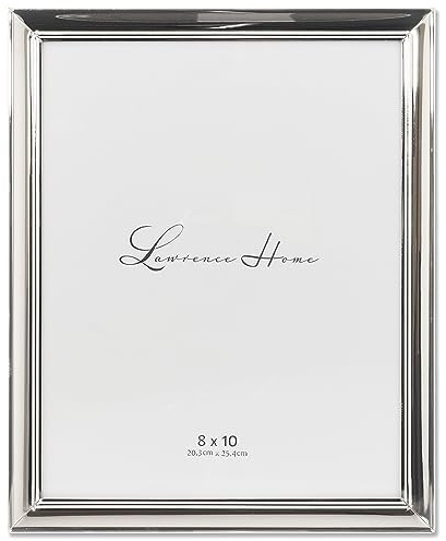 Lawrence Frames Strata Metal Picture Frame, 8x10, Silver