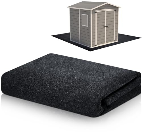 Haull wasserdichte Bodenmatte für Gartenschuppen im Freien, dicke, weiche Unterlage für Gartenmöbel oder Carports, waschbar mit rutschfester Unterseite, Gartenschuppen nicht enthalten (250 x 311 cm)