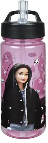 Scooli - Bouteille d'eau Barbie - Sans BPA, avec motif Barbie - Idéale pour les enfants et les fans - Maternelle et école - 500 ml