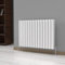 Lux Heat White Oval Horizontal Double Panel Designer Radiator 600mm (H) x 780mm (W)