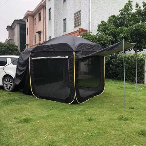 Tienda de campaña SUV para campistas, tienda de campaña trasera de coche desplegable de ajuste universal para camping, tienda de campaña multiusos conectada al vehículo, toldo impermeable para