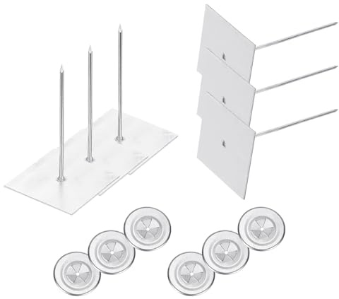 PATIKIL 70mm Broches d'isolation auto-adhésives, 50 ensembles de rondelles de verrouillage de 2 pouces en aluminium pour panneaux isolants muraux, de sol et de plafond