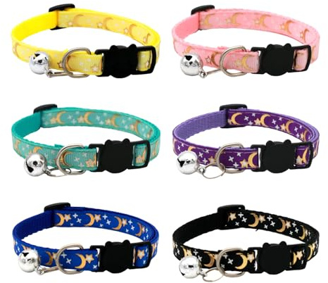 OAOSDH 6 Piezas Collares para Mascotas, Collares Lindos, Collares Ajustables, Collares Duraderos, Suministros para Mascotas.