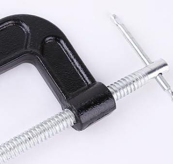 SINJEUN 10 morsetti G da 50 mm, morsetti a vite, in metallo, nero, C morsetti per la lavorazione del legno