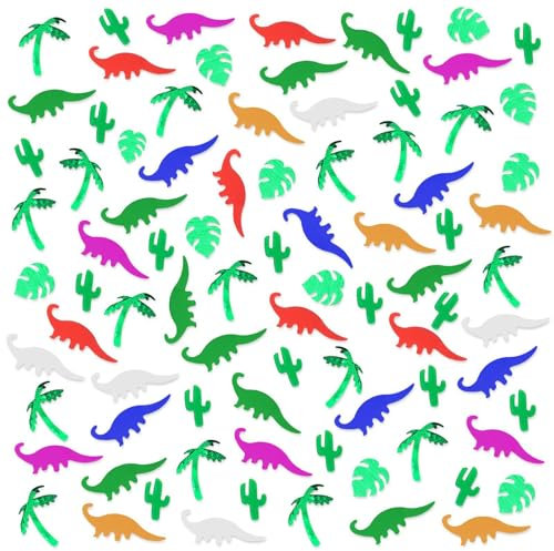 UDNFHL Confeti De 60 G, Confeti Creativo, Confeti, Hojas De Cactus De Dinosaurio De Coco, Decoración De La Mesa De Comedor, Decoración De La Fiesta De Cumpleaños para Niños.