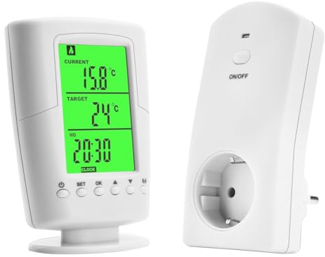 Trådlöst termostatuttag, infraröd termostat med värme- och kylläge, för värme- och kylenheter