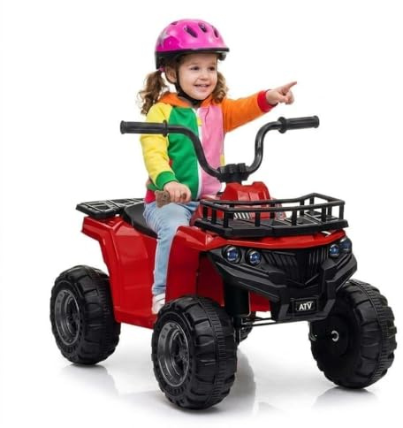 Aptliton Quad Electrique Enfant 12V, Moto Electrique Enfants 3-5 Ans, Voiture Electrique Enfant 6-8 Ans, 4 Roues Stable, Conforme Norme UE