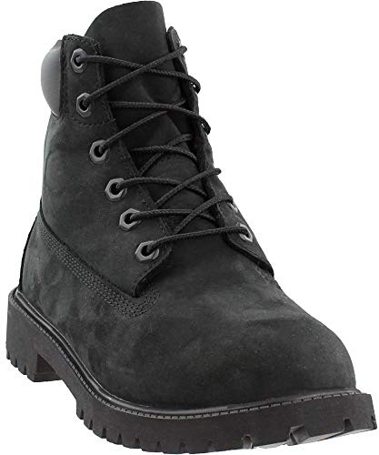 Timberland 6 in Premium Waterproof - Stivali Classici Unisex Bambini, Nero (Black Nubuck), 37 EU