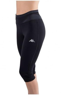 Leggings Donna Fitness Colore Nero. Leggings Capri sotto Ginocchio. Ideali per Palestra, Jogging, Allenamento Sportivo. (L/XL)