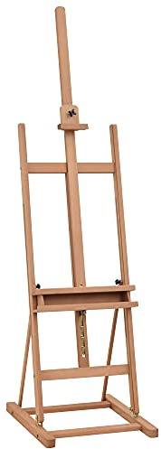 Vinsetto Chevalet en bois hauteur réglable 171-230cm Chevalet Peinture pliable avec rangement inclinaison réglable 80° max. adapté pour l'art et mariage pour enfants et adultes bois naturel