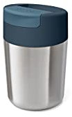 Joseph Joseph Sipp Isolierbecher aus Edelstahl, auslaufsicher und wiederverwendbar, Thermobecher für Kaffee & Tee – 340 ml, Anthrazit, Rostfreier Stahl