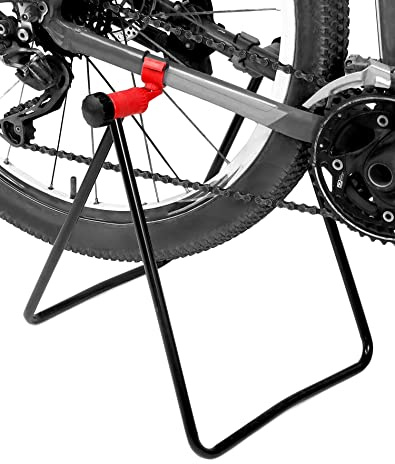 QWORK Bicycle Floor Stand 2 Pack – Foldable Steel Repair & Storage Rack for Road, MTB & Hybrid Bikes