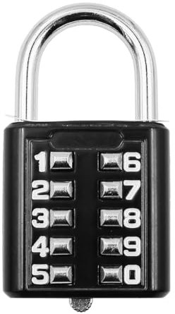CENPEK Fitnessstudio-Vorhängeschloss, Druckknopf-Zahlenschloss, Vorhängeschloss Für Alte Männer, Blinde Fitnessstudio-Schränke, Tore, Werkzeugkästen, Gepäck