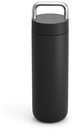 Fellow Carter Carry Reisebecher, vakuumisoliert, Edelstahl, hält Wärme für 12 Stunden/bleibt 24 Stunden kalt, auslaufsichere Dichtung, Edelstahlgriff, mattschwarz