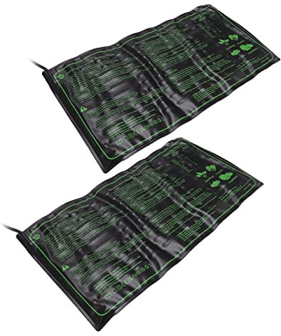 Tnfeeon 2-teilige wasserdichte Sämlingsheizung, Garten-Gewächshauszubehör, Matte, Keimung von Pflanzensamen, Wachstum, Konstante Temperatur, Pad, Gewächshauszubehör (EU-Stecker 220-240 V)
