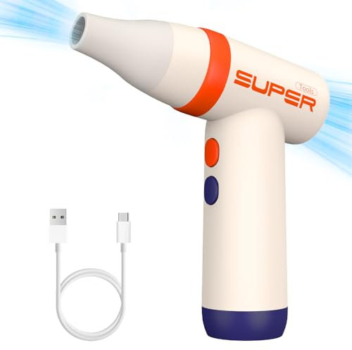 Elektrische Staubgebläse, PDGROW Druckluftspray, Air Duster Reinigungsset, mit Echtem 100000RPM Leistungsstarkem Bürstenlosen Motor, PC Reinigung, Tastatur Reiniger Druckluft für Laptop, PC