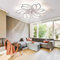 WDENI Ventilateur De Plafond Avec Lampe, Ventilateur De Plafond Led Flower Shape Bedroom Plafonnier Télécommande Dimming Timing 6 Wind Speed Salon Ventilateur Plafonnier ventilateur plafond