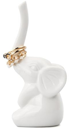 Dokeno Fantaisie Support de Bague, Porte Bague en Sculpture D'éléphant Cadeau d'Éléphant Organisateur de bijoux pour Colliers, Bracelets et Boucles D'oreilles