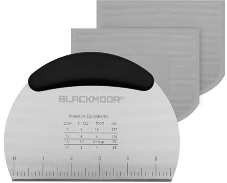 Blackmoor 65389 3 Pack Dough Scrapers, Stainless Steel, Grey