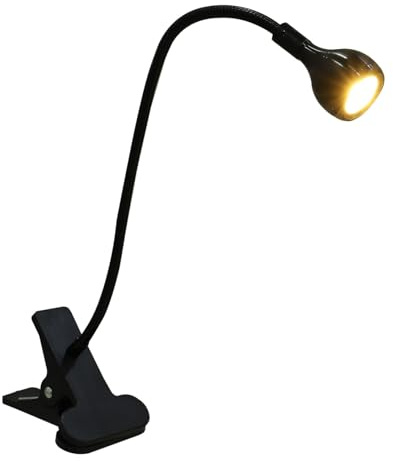 ORFOFE 360grado Lámpara De Lectura Con Clip Usb Ajustable Luz Led Cálida Para Escritorio y Cabecero Protección Ocular Con Cuello Flexible Para Estudiantes y Oficina
